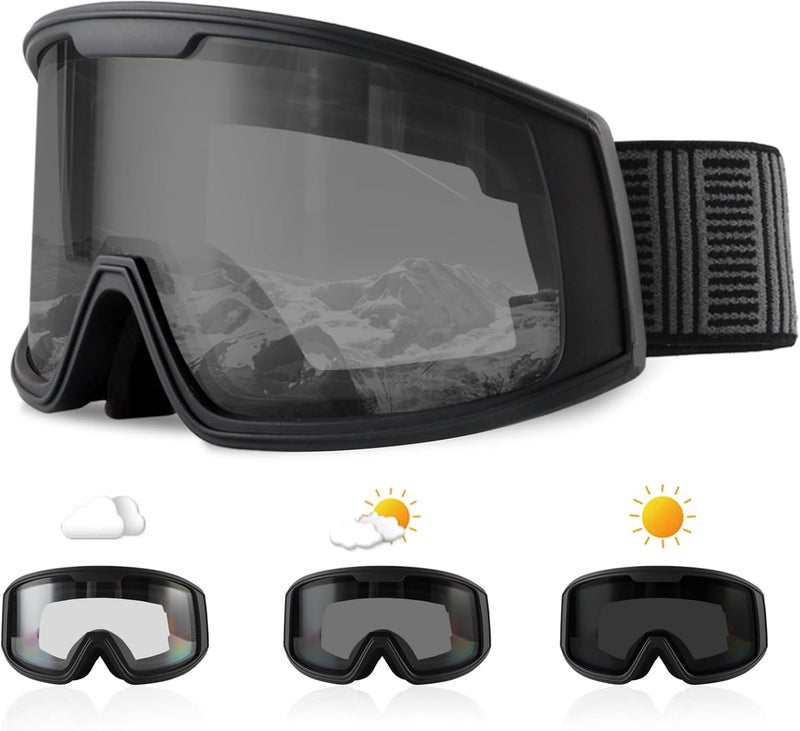 Ukoly Ski/Snowboard Goggles for Men Women, Snow Goggles HD Lens Anti-Fog Coating OTG Design UV400 Protection Windproof - Image 1